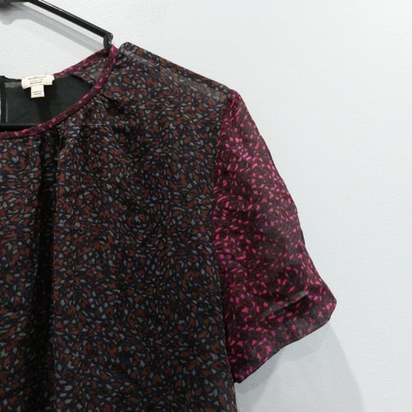 Aritzia Wilfred Silk Open Back Short Sleeve Top Medium - Picture 3 of 6